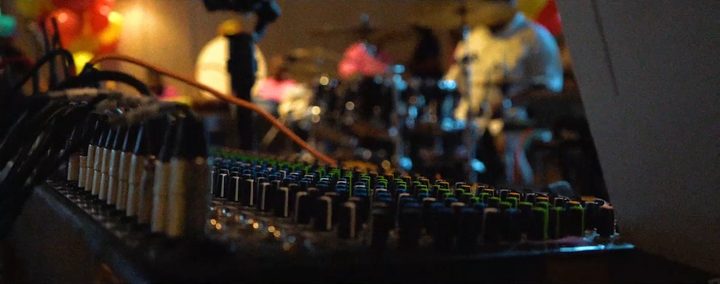 The sound board during the celebration