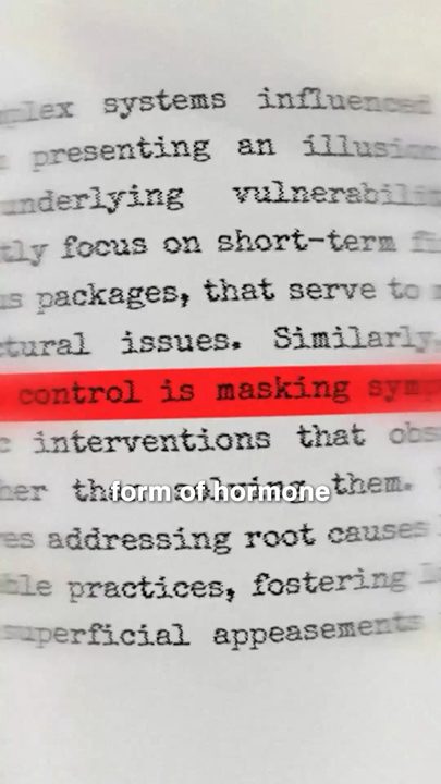 Typewritten research text with one phrase highlighted in red