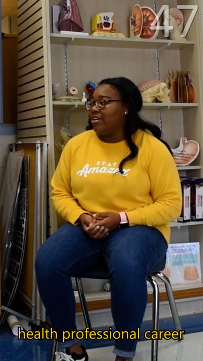A HOSA student: 'health professional career'