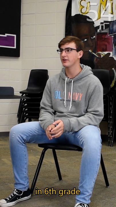 A band student mid-interview: 'in 6th grade'