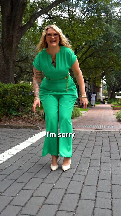 Mid-stumble on the sidewalk: 'I'm sorry'
